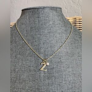 NWT Dainty Gold Letter Z Initial Necklace